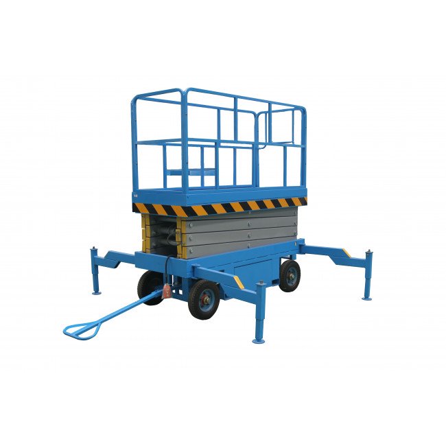 Подъемник ножничный передвижной 500 кг 14/16 м TOR SJY-0,5-14 AC/DC 380В сеть/аккумуляторный (Y)
