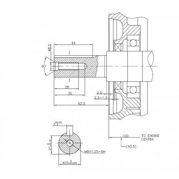 Двигатель бензиновый Loncin G420F (A type) D25/Engine Loncin G420FA (A type) D25