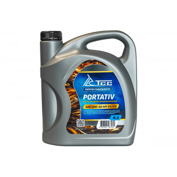 Масло моторное полусинтетическое универсальное SAE 10W-40, API SG/CD (PORTATIV, канистра 4л/ Motor oil 4liter can)