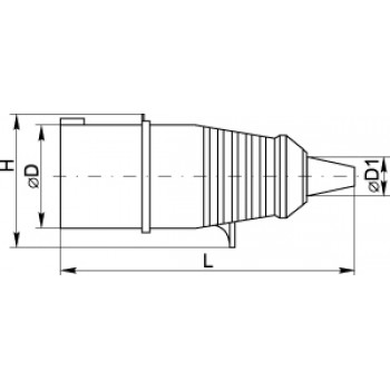 Вилка 024 3Р+РЕ 32А 380В IP44