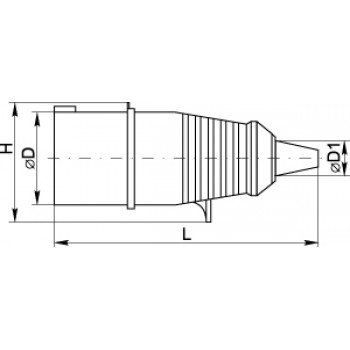 Вилка 024 3Р+РЕ 32А 380В IP44