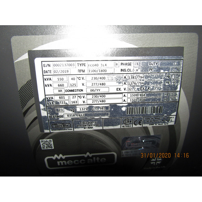 Генератор Mecc Alte ECO40-1L  SAE 1/14 (440 кВт)