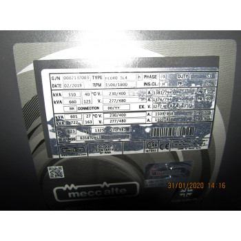 Генератор Mecc Alte ECO40-1L  SAE 1/14 (440 кВт)