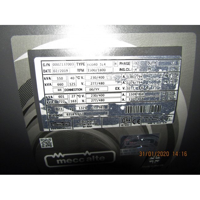 Генератор Mecc Alte ECO40-1L  SAE 1/14 (440 кВт)