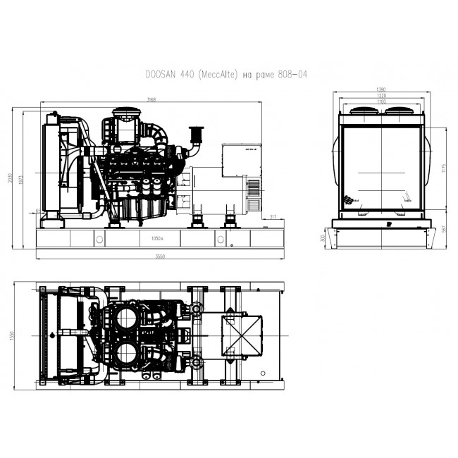 Дизельный генератор ТСС АД-440С-Т400-1РМ17 (Mecc Alte)