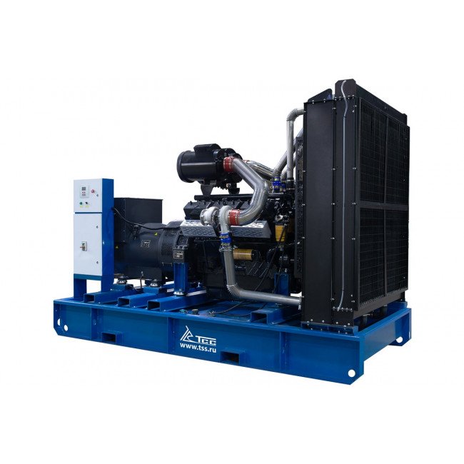 Дизельный генератор ТСС ЭД-600-Т400 в погодозащитном кожухе на прицепе