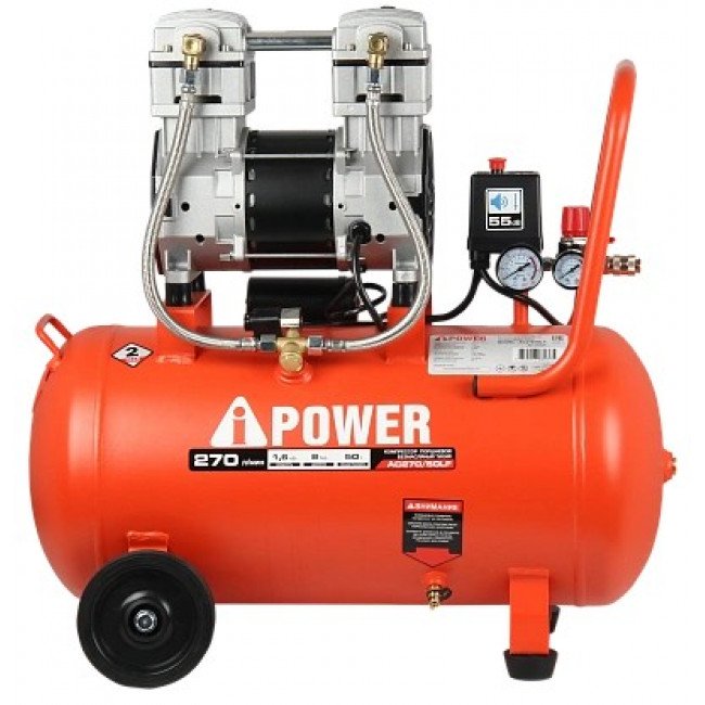Компрессор поршневой безмасляный A-iPower AC270/50LF