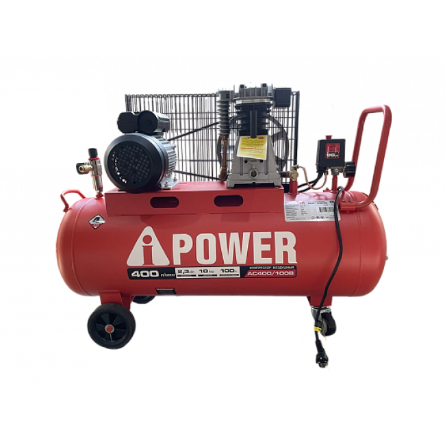 Компрессор поршневой масляный ременной A-iPower AC400/100B