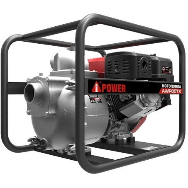 Мотопомпа бензиновая для сильно загрязненной воды A-iPower AWP80TX