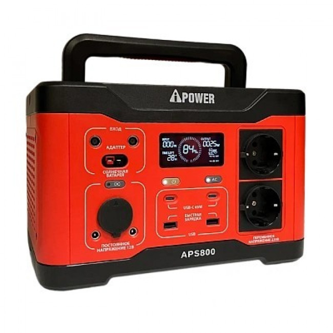 Аккумуляторная портативная электростанция A-iPower APS800